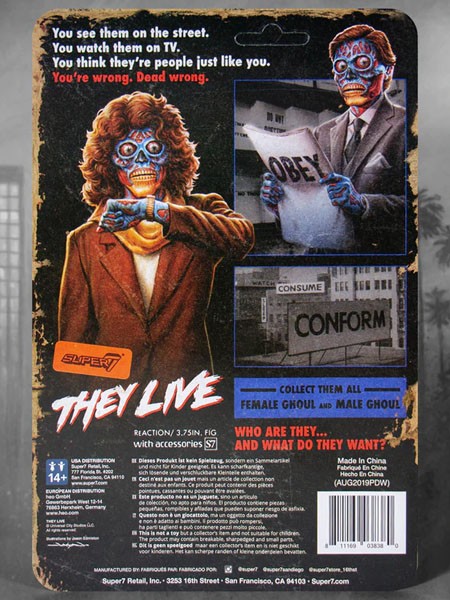 Super 7 They Live Male and Female Ghoul ReAction 3.75 Inch Action Figure Set of 2